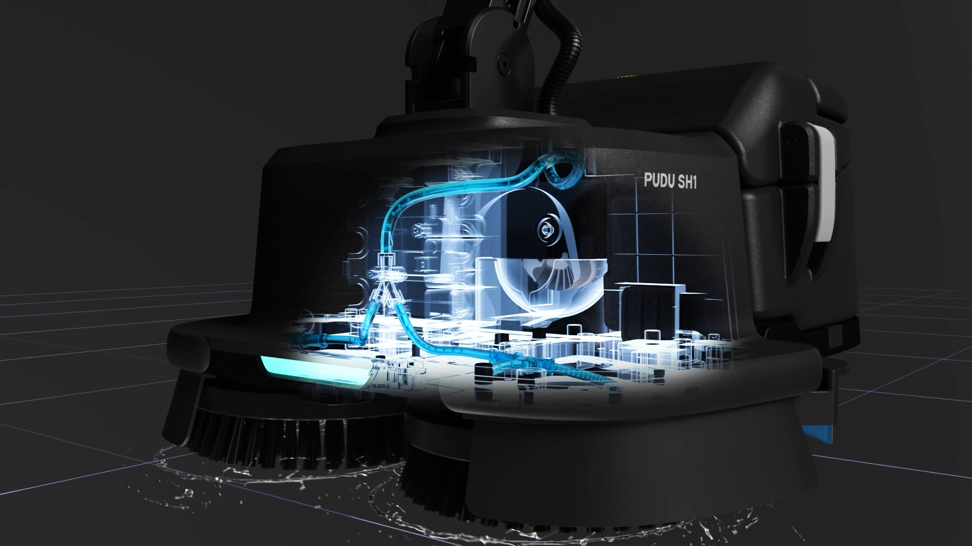 PUDU SH1 Smart Upright Scrubber Dryer Inside