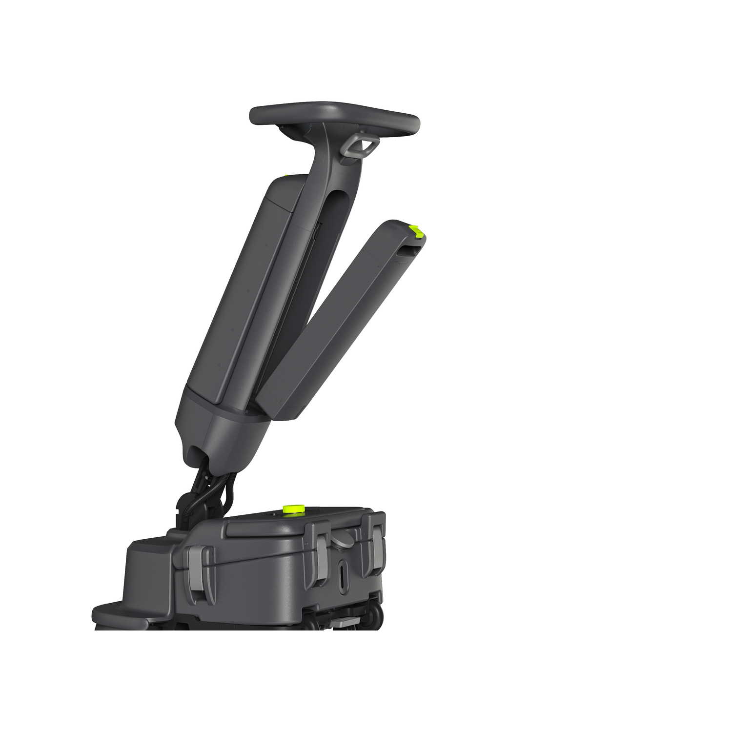 PUDU SH1 swappable battery lifted from the handle