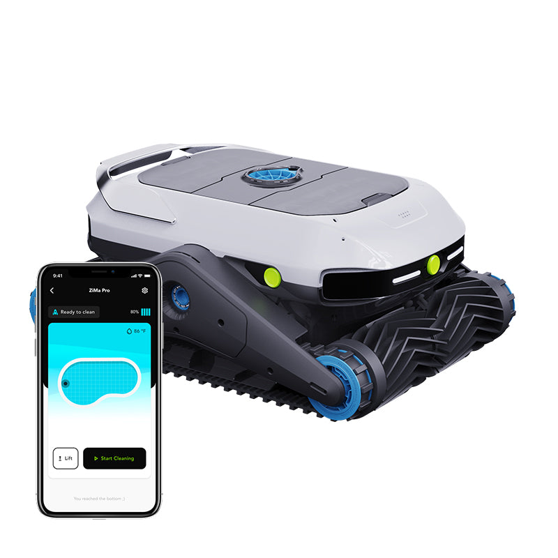 Degrii Zima Pro Cordless Robotic Pool Cleaner - Back Clean