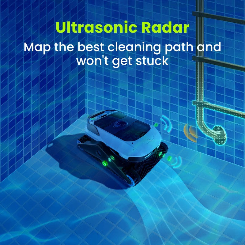 Degrii Zima Pro Cordless Robotic Pool Cleaner - Ultrasonic Radar