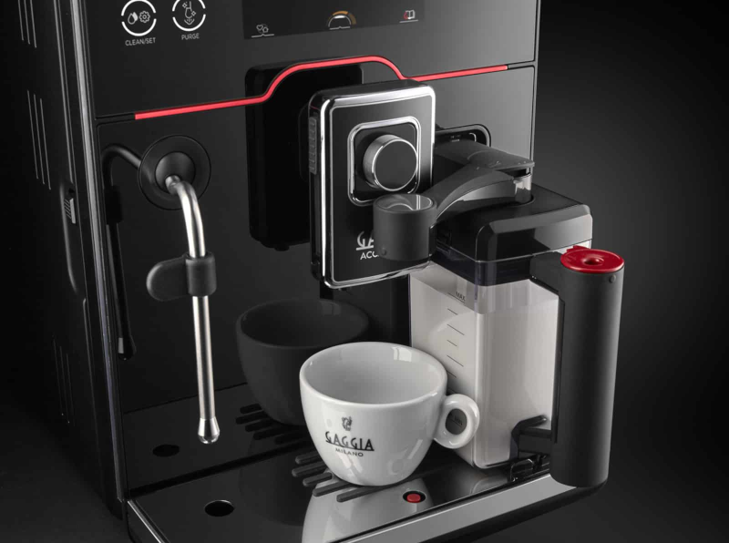 Gaggia Accademia Automatic Coffee Machine Black Action 3