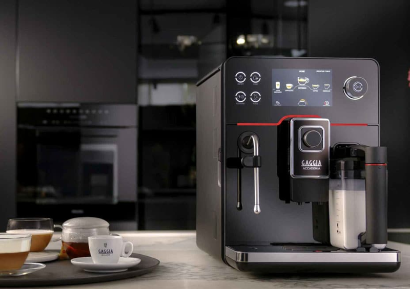 Gaggia Accademia Automatic Coffee Machine Black Action