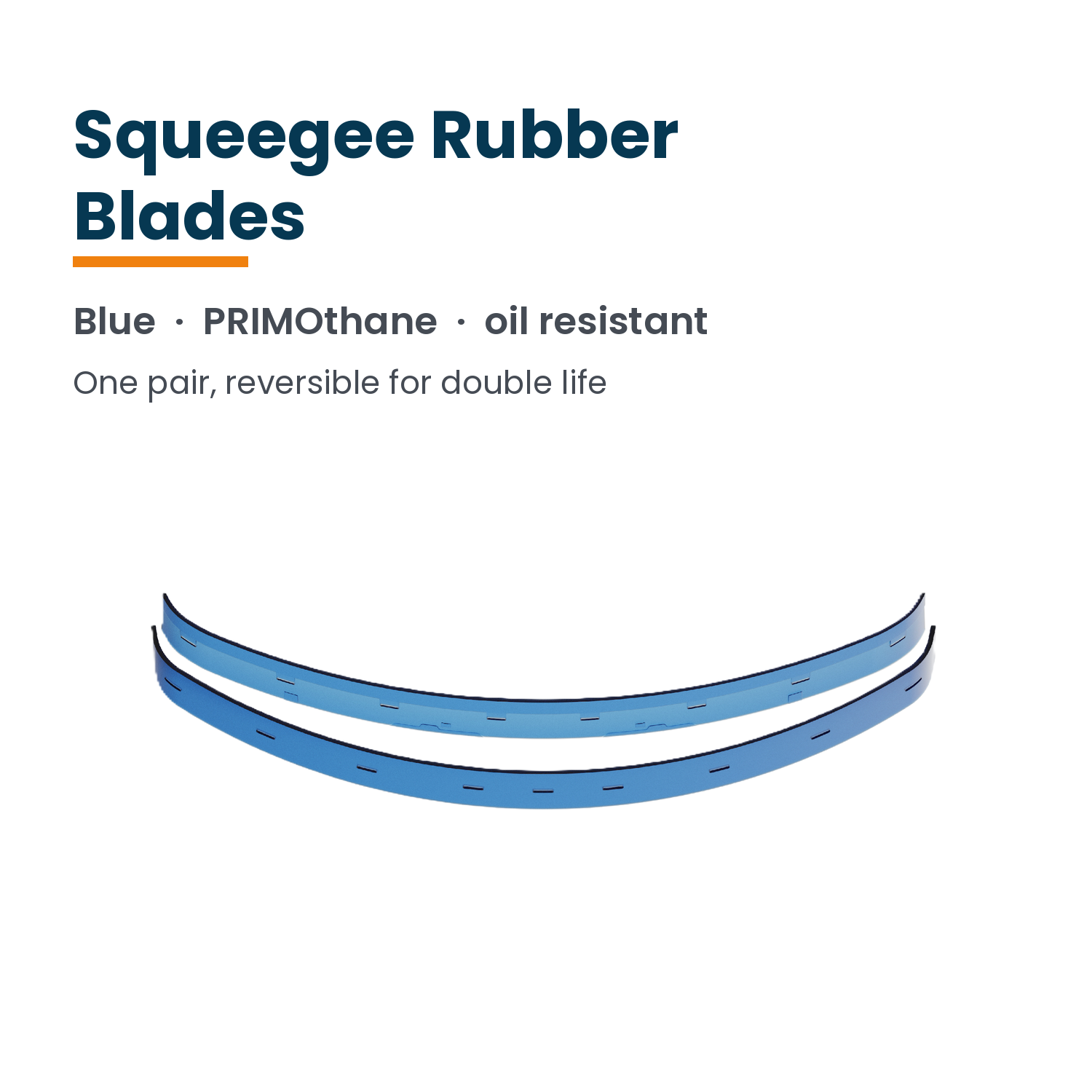 PUDU SH1 blue PRIMOthane squeegee rubber blades pair