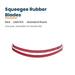 PUDU SH1 red LINATEX squeegee rubber blades pair