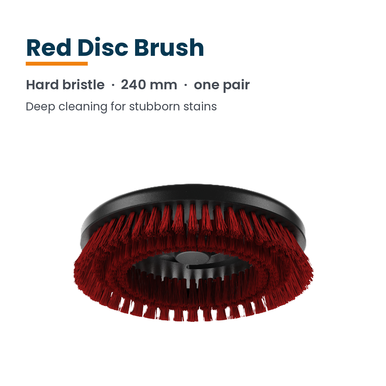 PUDU SH1 red hard disc brush pair 240mm