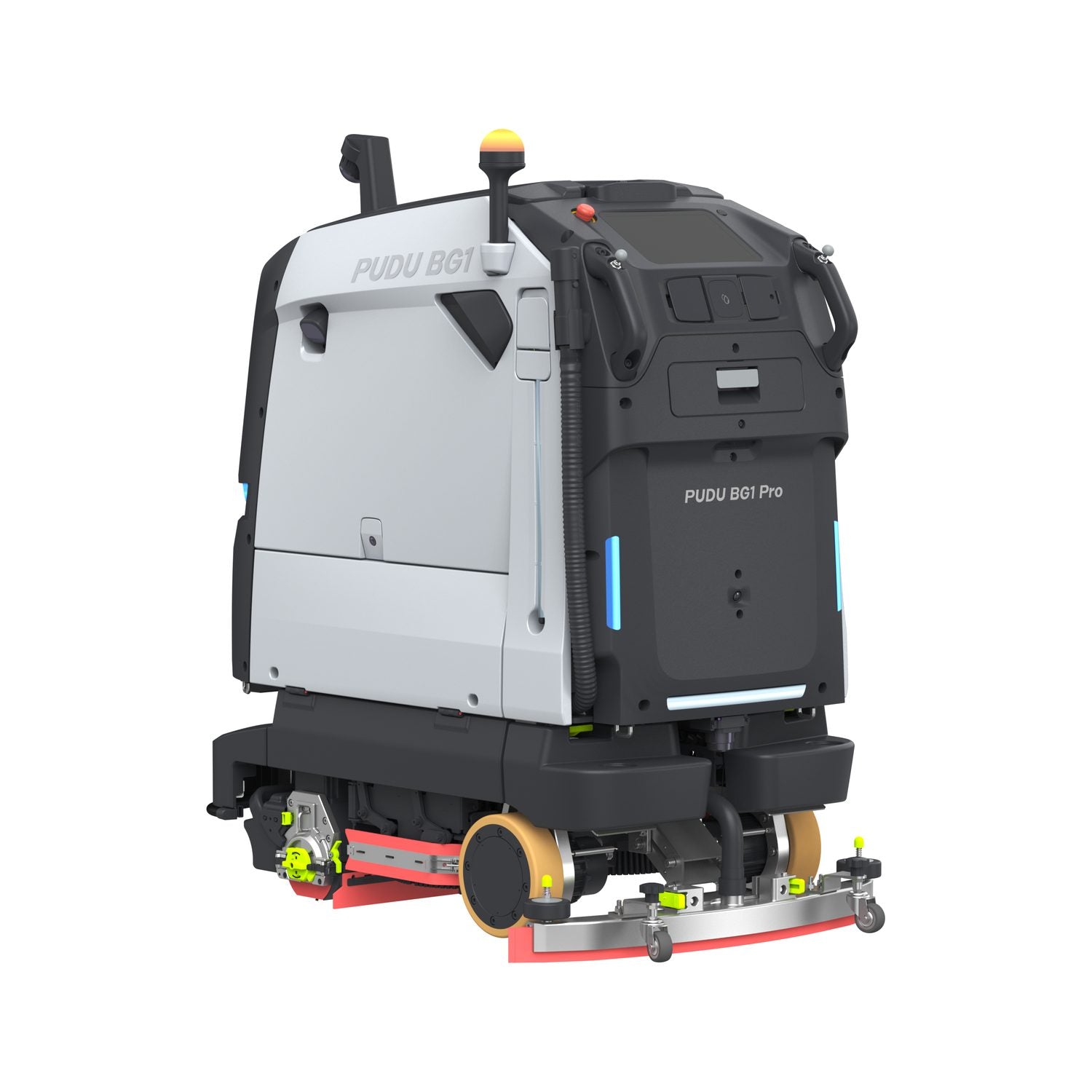 PUDU BG1 Pro commercial scrubber dryer robot front right view on white background