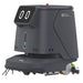Front-left view of the PUDU CC1 intelligent cleaning robot in premium black finish.
