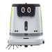 Front view of the PUDU CC1 intelligent commercial cleaning robot in the standard yellow-green finish.