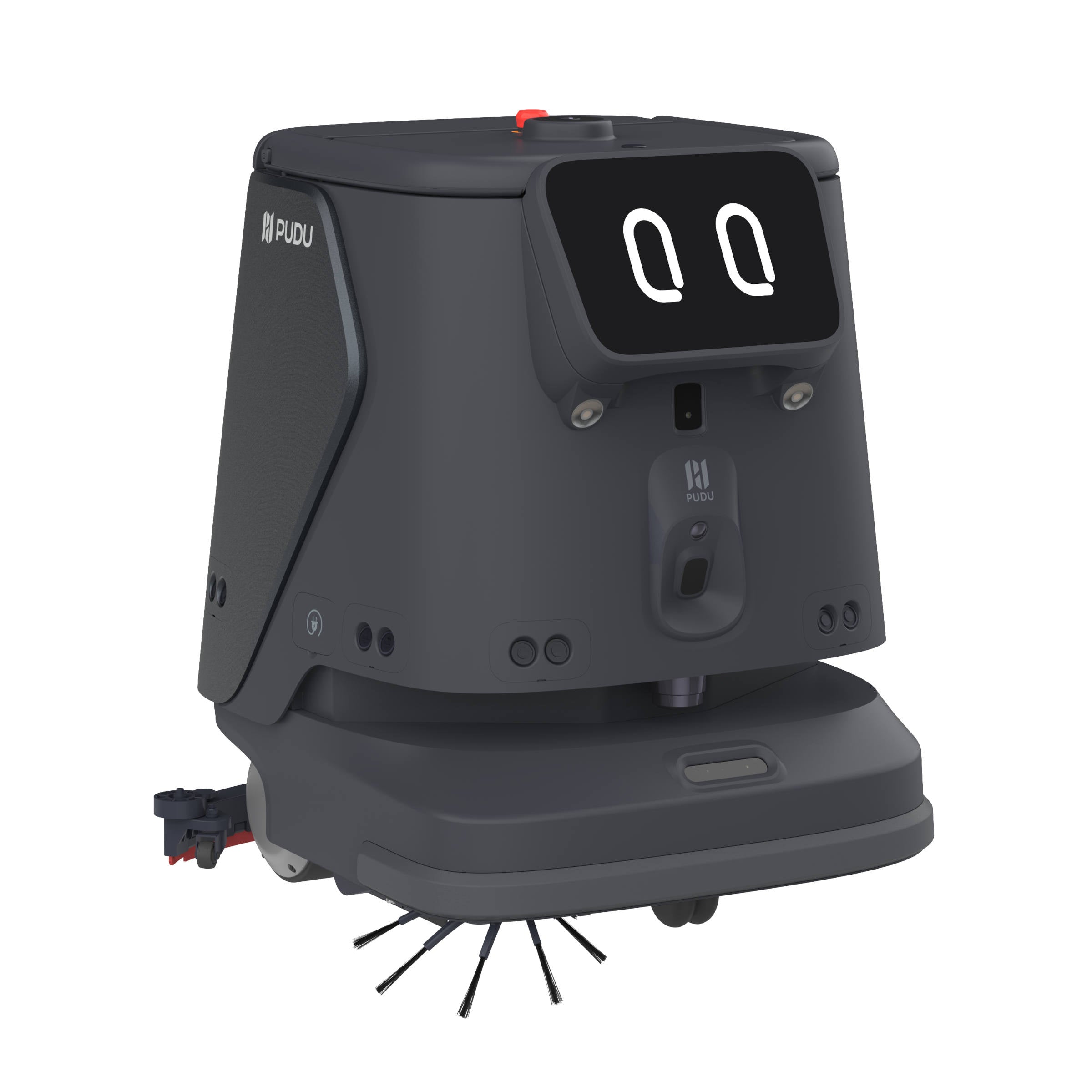 PUDU CC1 Pro robotic cleaning robot front right angle grey version