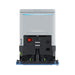 PUDU ET1 compact scrubber dryer robot rear view showing the squeegee and charging contacts