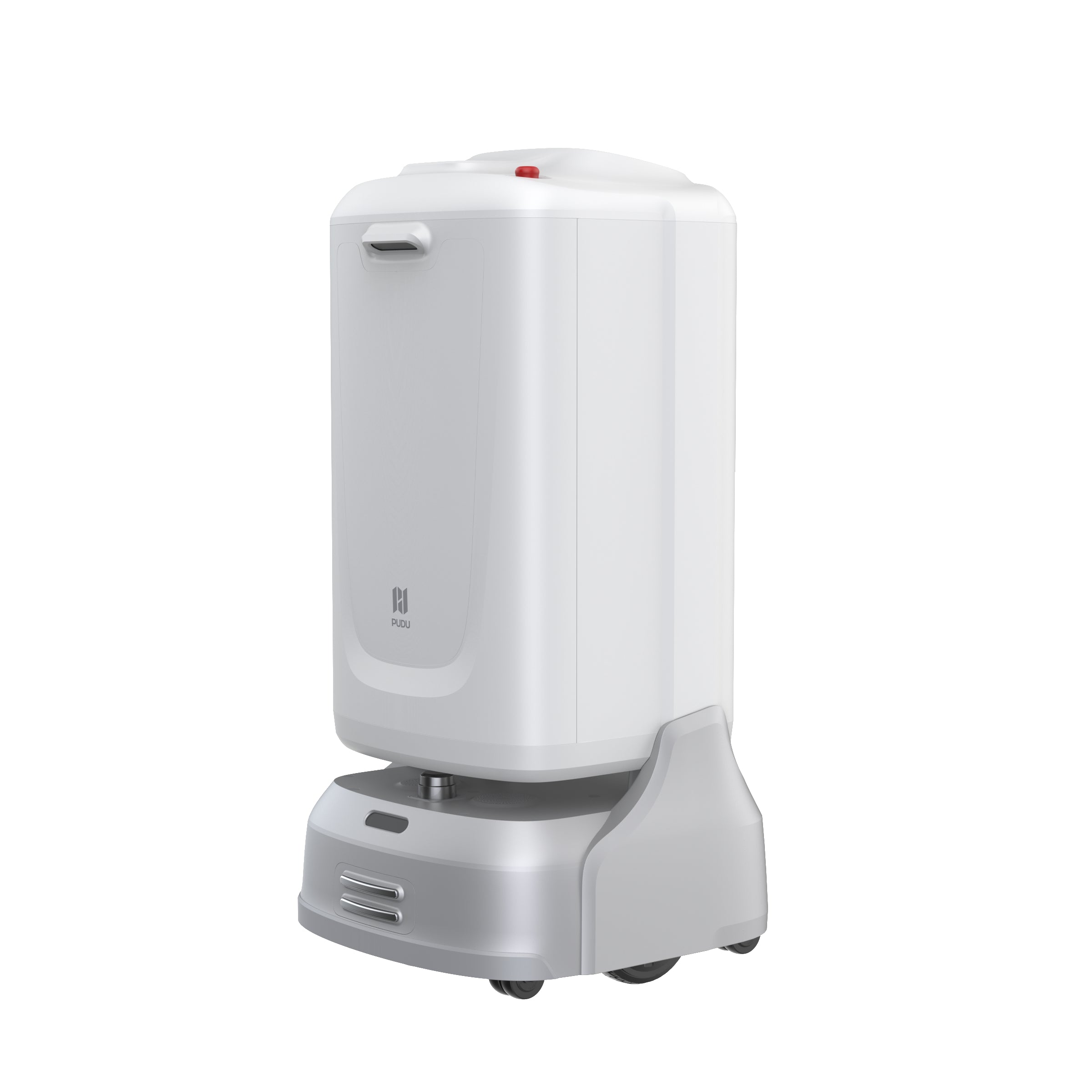 PUDU FlashBot Max building delivery robot front left angle white model
