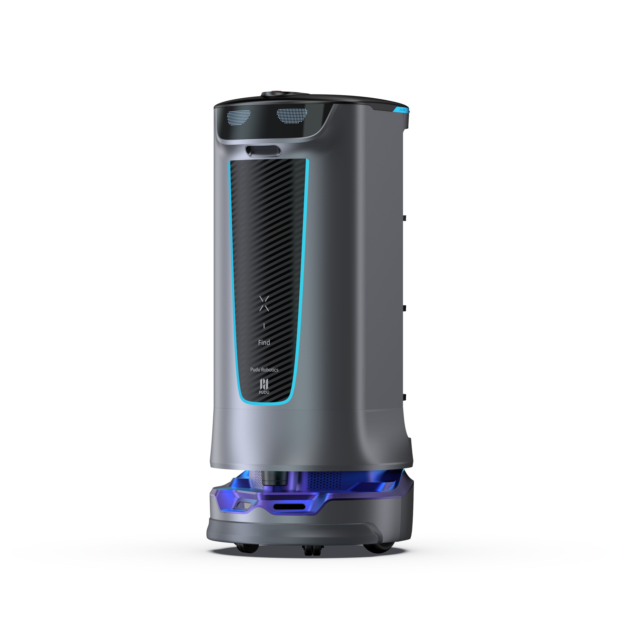 PUDU HolaBot high-capacity delivery robot left side angle showing cabin