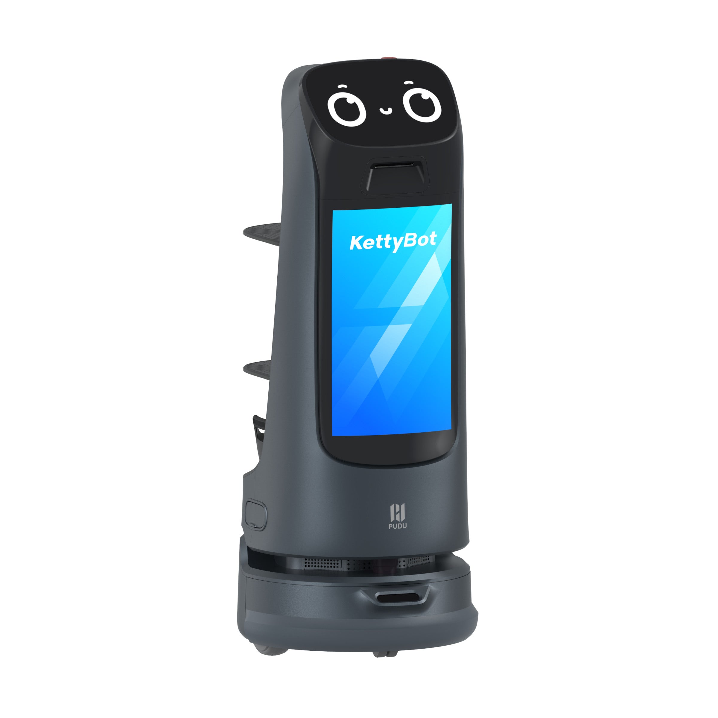 PUDU KettyBot Pro delivery and reception robot alternate left side angle