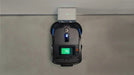 PUDU MT1 AI powered robotic sweeper charging at its charge station