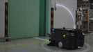 PUDU MT1 AI powered robotic sweeper using IOT integration to call the lift