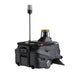 PUDU MT1 Max robotic sweeper rear right side profile showing elevated warning light