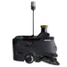 PUDU MT1 Max robotic sweeper right side profile showing elevated warning light