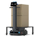 PUDU T300 lifting model driving underneath a pallet to lift and transport goods automatically.