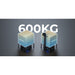 Graphic demonstrating the massive 600kg payload capacity of the PUDU T600 Series robots.
