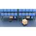 PUDU T600 autonomously detecting and navigating around loose boxes on the warehouse floor.