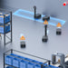 PUDU T600 robots using intelligent traffic strategy to manage single and dual-lane traffic in narrow aisles.