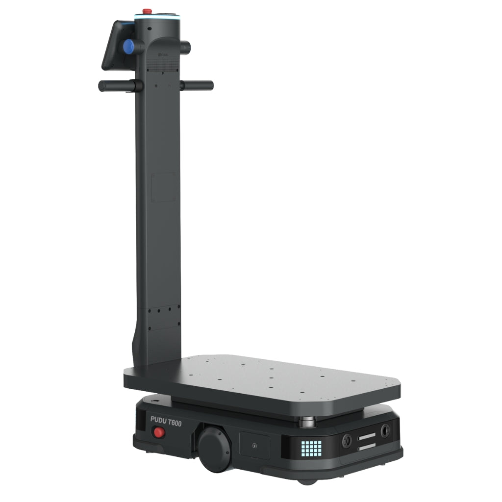 Alternate front-left angle of the PUDU T600 Standard autonomous mobile robot.
