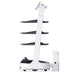 PuduBot 2 universal delivery robot automatically docking at its charging station for continuous 24/7 operation.