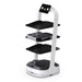 PuduBot 2 equipped with a fixed cup holder attachment for stable and spill-free drink delivery.