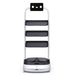 Front view of the PuduBot 2 universal delivery robot featuring marker-less VSLAM+ navigation sensors.